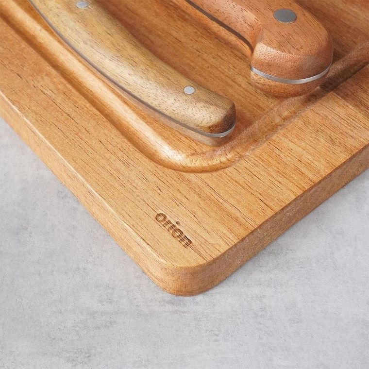 Orion, sztućce do steków i burgerów, stalowe, 15 elementów