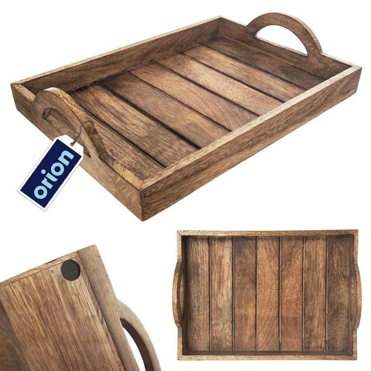 Orion, taca do serwowania drewniana, Mango, 35.5-25.5 cm