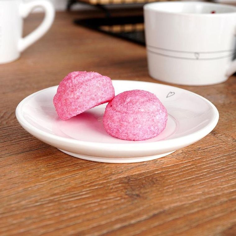 Orion, talerzyk mały, ceramiczny, biały serduszka, 12 cm