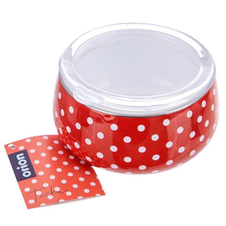 Orion, Tecka, miska emaliowana z pokrywką, 600 ml