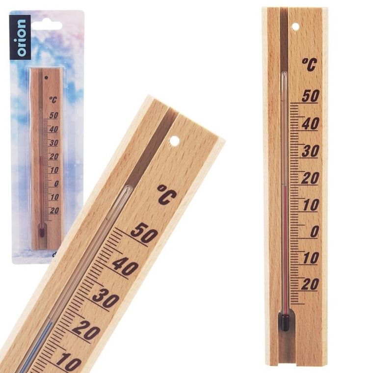 Orion, termometr uniwersalny, drewniany, 20 cm