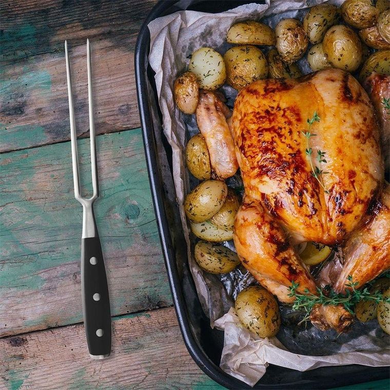 Orion, widelec kuchenny, stalowy, do grilla, 30 cm