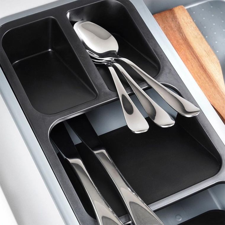Orion, wkład na sztućce do szuflady, szary, 40-40 cm