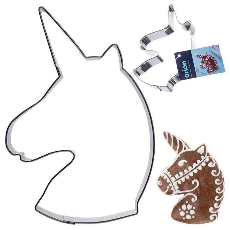 Orion, wykrawacz do ciastek, stalowy, jednorożec, 9 cm