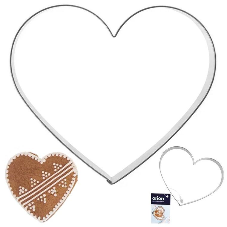 Orion, wykrawacz do ciastek, stalowy, serce, 9,5 cm