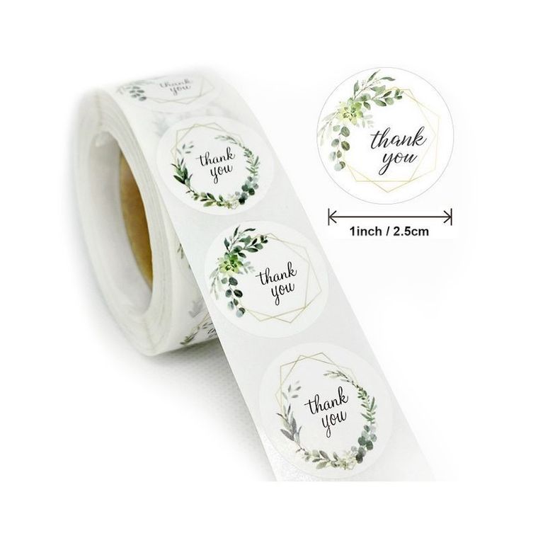 Ozdobne naklejki Thank You, wzór 2