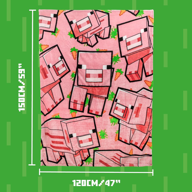 Paladone, Minecraft, koc z poduszką, Pig, 120-150 cm