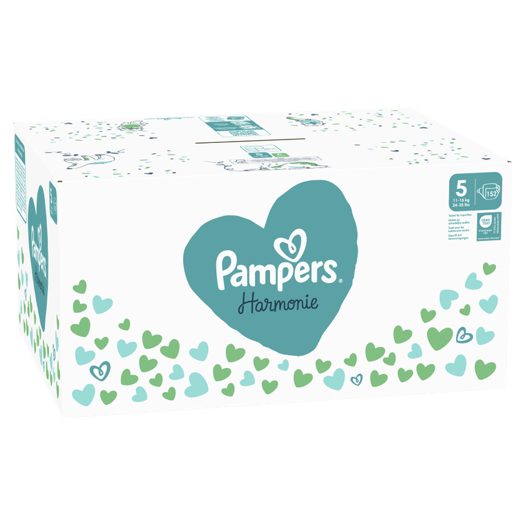 Pampers, Harmonie Baby, pieluchy jednorazowe rozmiar 5, 11-16 kg, 152 szt.