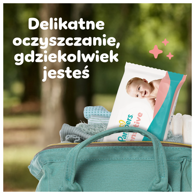 Pampers, Sensitive, chusteczki nawilżane dla dzieci, 3-80 szt.