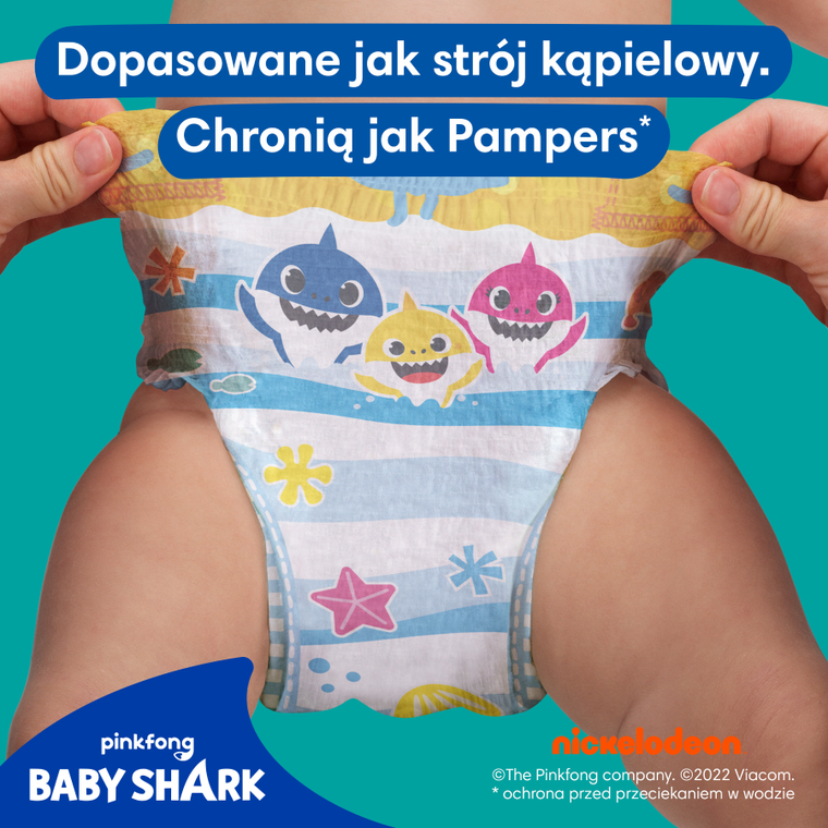 Pampers, Splashers, pieluchy jednorazowe do pływania, rozmiar 3-4, 6-11 kg, 12 szt.