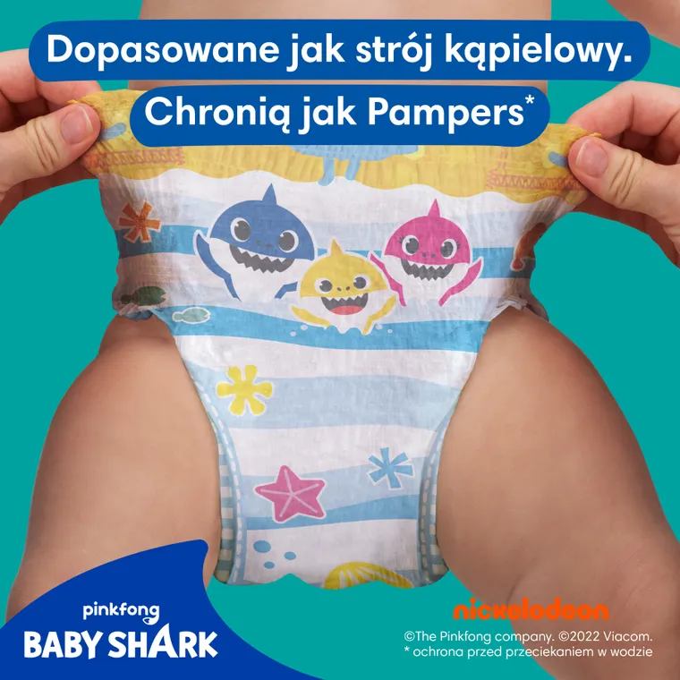 Pampers, Splashers, pieluchy jednorazowe do pływania, rozmiar 5-6, 14+ kg, 10 szt