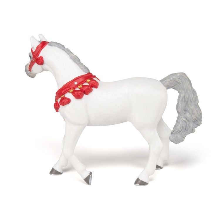 Papo, Koń arabski w stroju na paradę biały, figurka