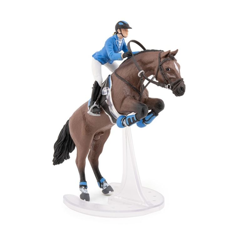 Papo, Koń skaczący z amazonką, figurka