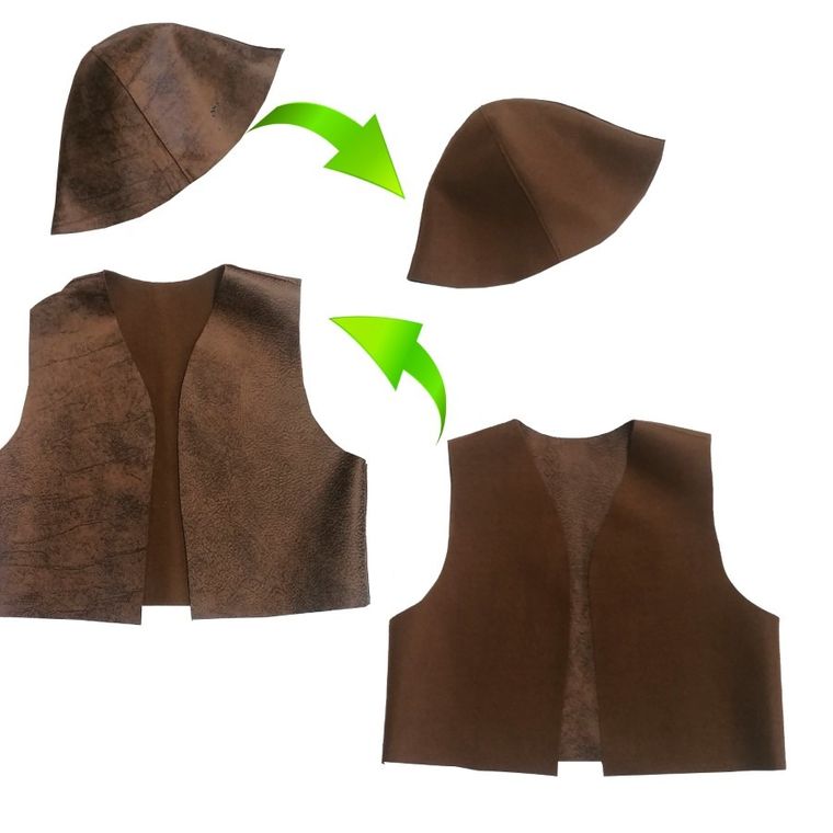 Party Tino, strój pastuszka, kamizelka z czapką, M-XL