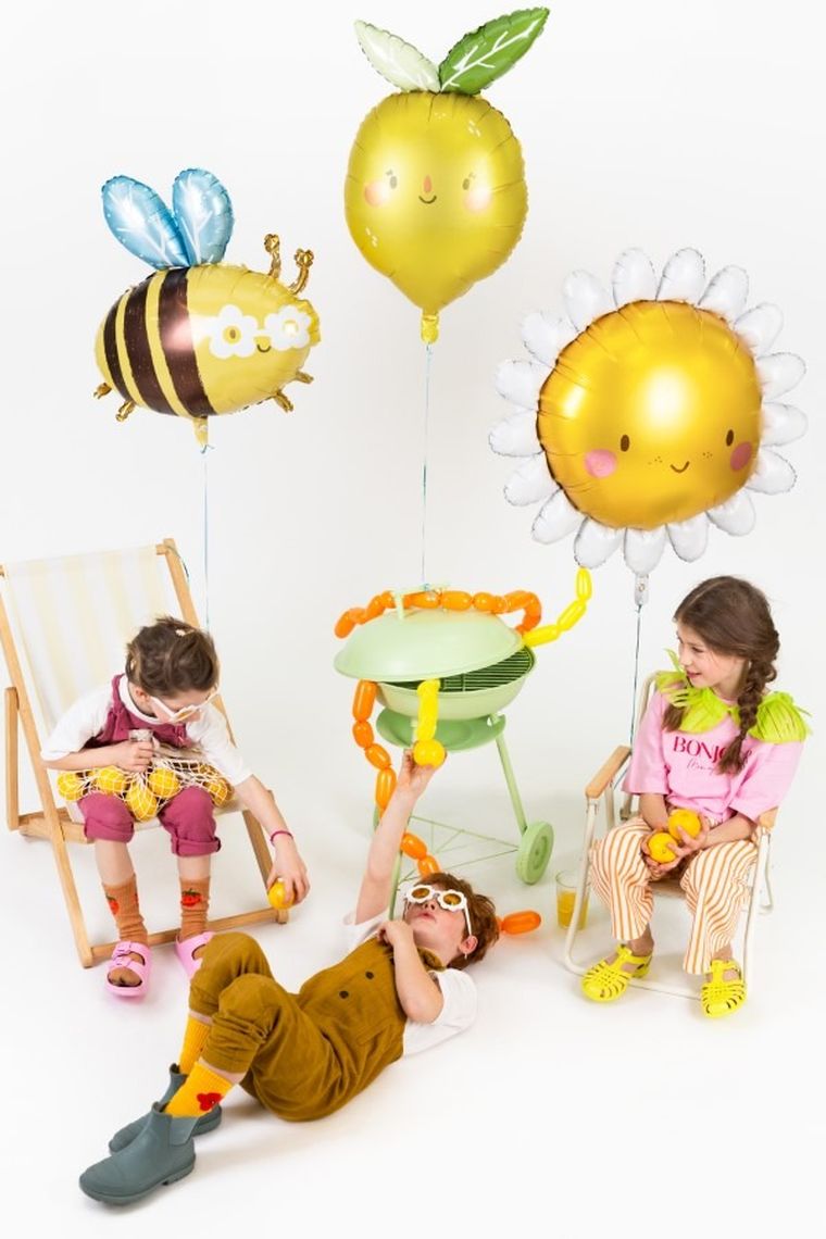 PartyDeco, balon foliowy, cytrynka, 50-75 cm