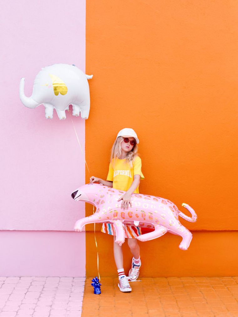 PartyDeco, balon foliowy Lampart, 114-80 cm, mix, 1 szt.