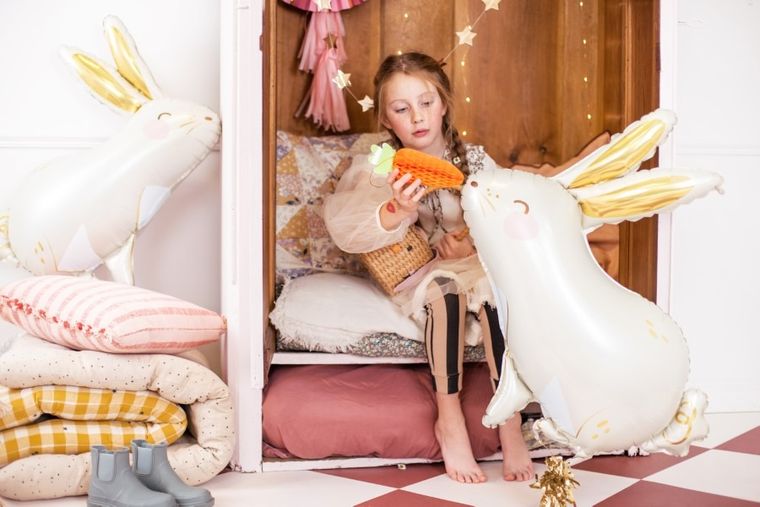 PartyDeco, balon foliowy, zając, 67-88 cm