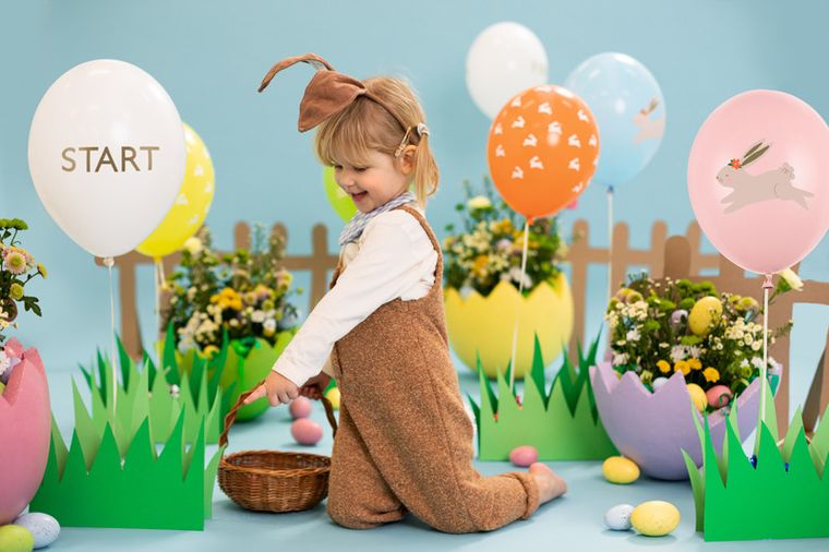 PartyDeco, balony 30 cm, Egg hunt, mix, 7 szt.