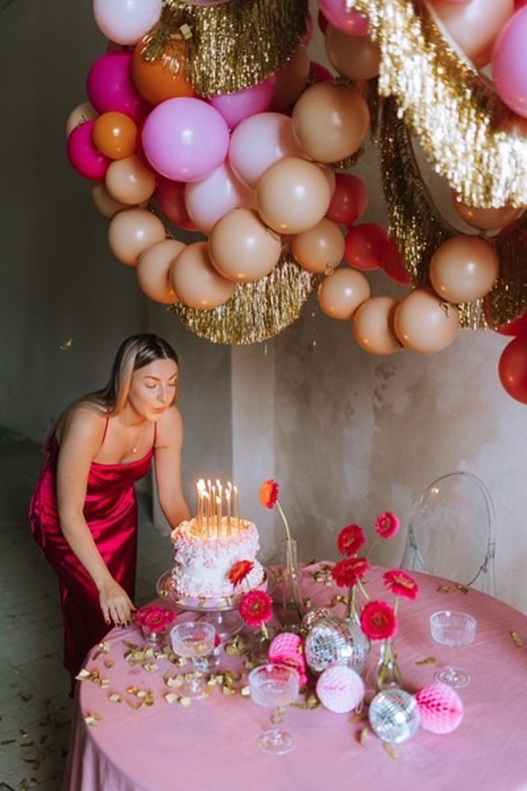 PartyDeco, balony z łącznikiem, jasny różowy, 33 cm, 20 szt.