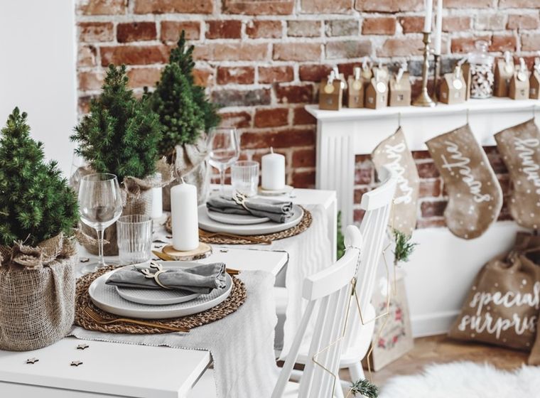 PartyDeco, drewniane obrączki na serwetki, renifery, naturalne drewno, 6 szt.