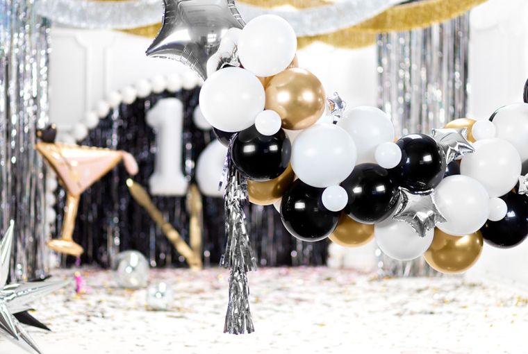 PartyDeco, girlanda balonowa, Gwiazdki, mix, 167-135 cm, 1 szt.