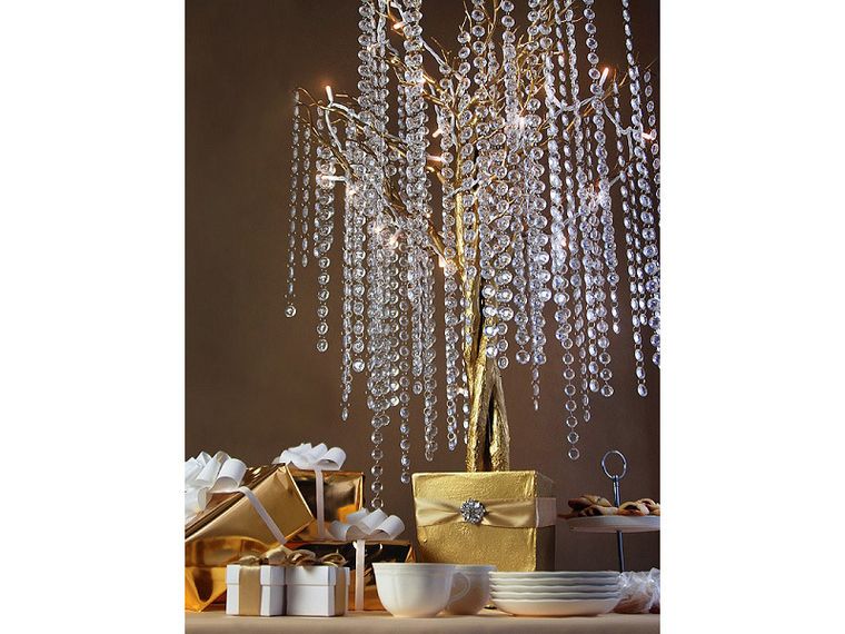 PartyDeco, girlanda kryształowa, bezbarwny, 100 cm