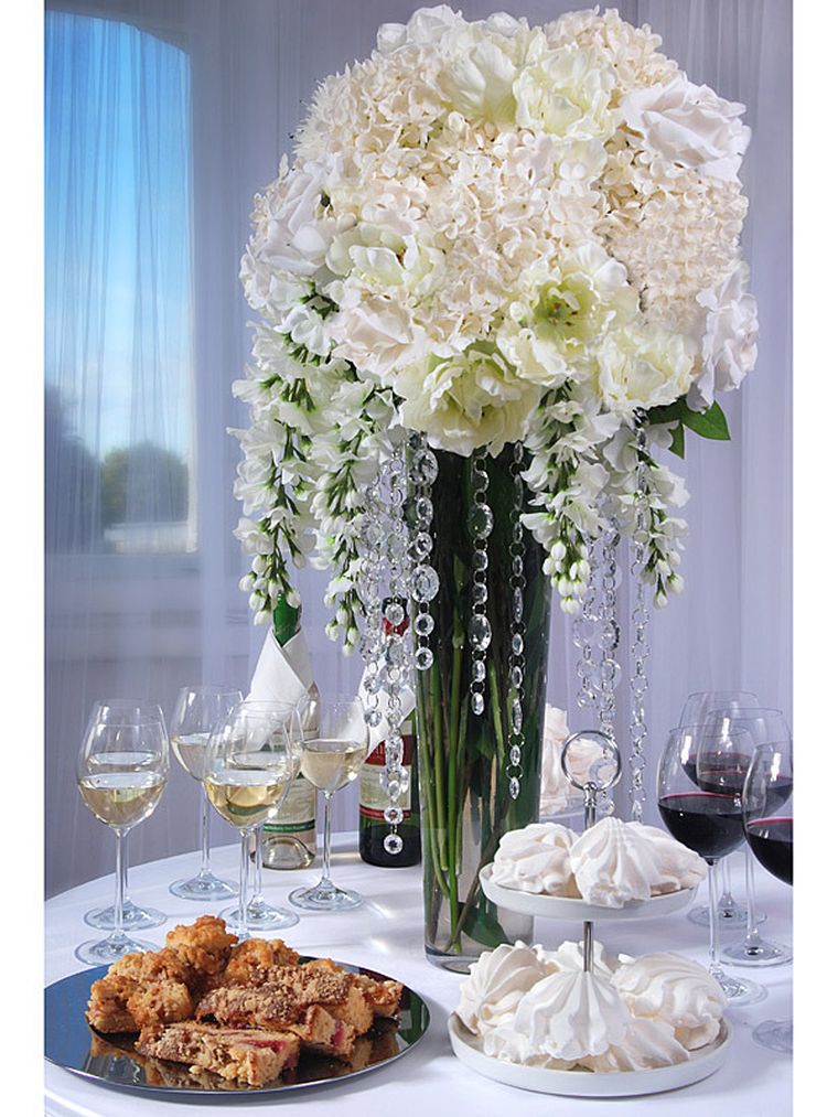 PartyDeco, girlanda kryształowa, bezbarwny, 100 cm