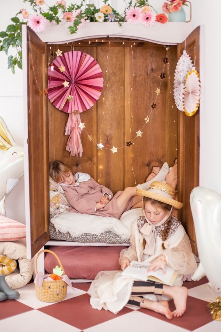 PartyDeco, Króliczek, papierowy koszyk z płótnem, 28 cm