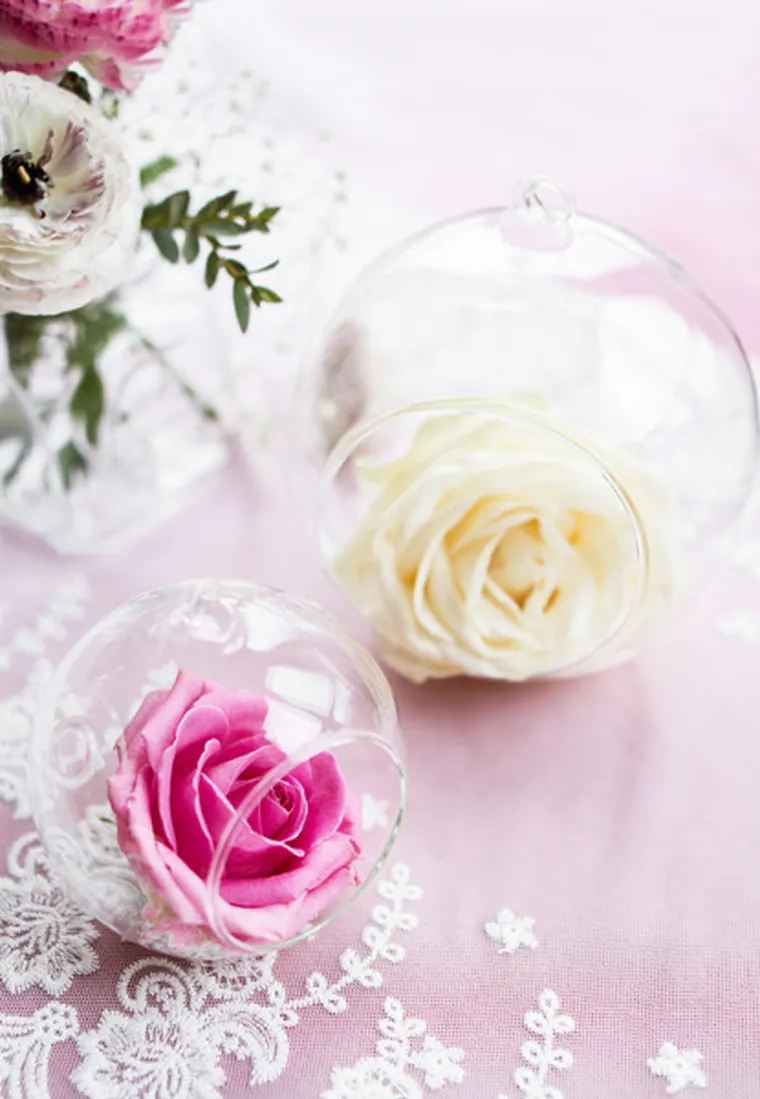 PartyDeco, kule szklane-świeczniki, 10 cm, 4 szt.