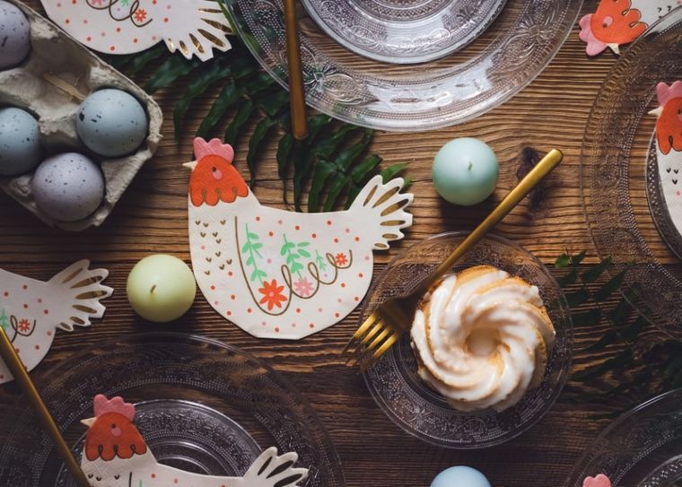 PartyDeco, Kurka, serwetki papierowe, 16-13 cm, 20 szt.