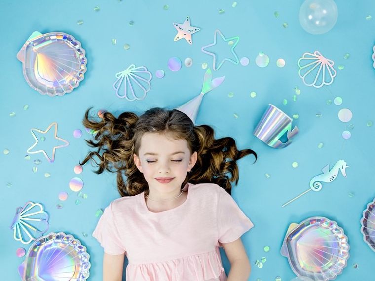 PartyDeco, Mermaid Party, toppery, dekoracja na tort urodzinowy, syrenka, 24,5 cm, 3 szt.