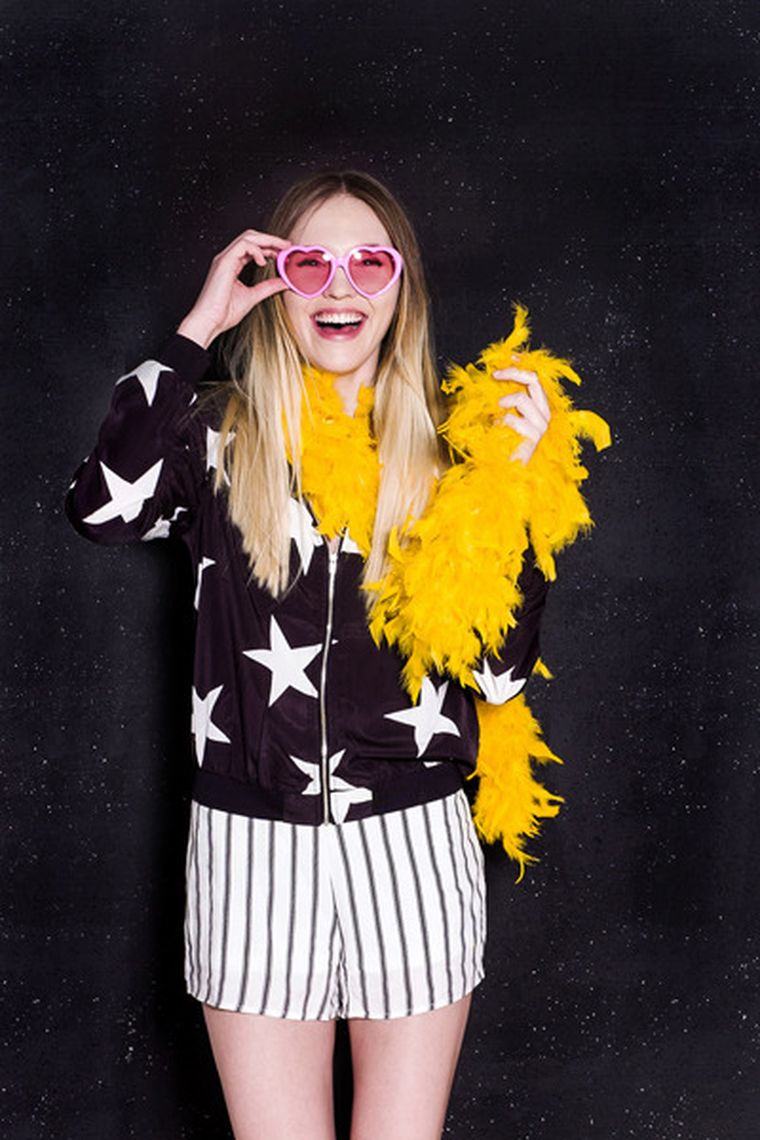 PartyDeco, okulary ozdobne party, serduszka, różowe