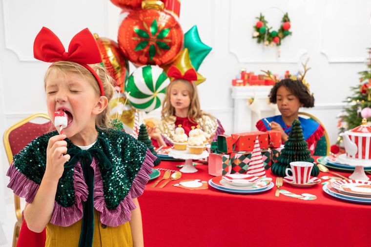 PartyDeco, opaska, kokarda, czerwona, 18-21 cm