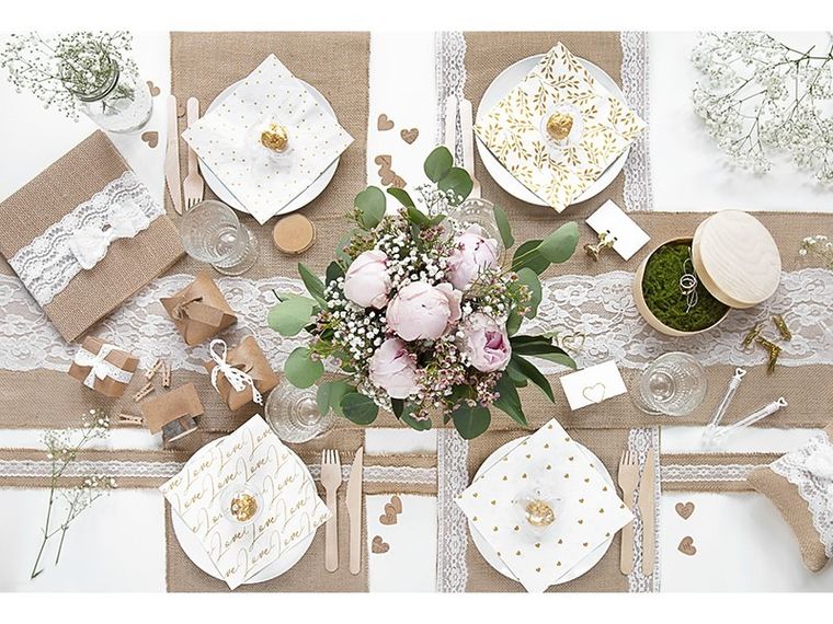 PartyDeco, ozdobne klamerki drewniane do dekoracji, naturalne drewno, 20 szt.