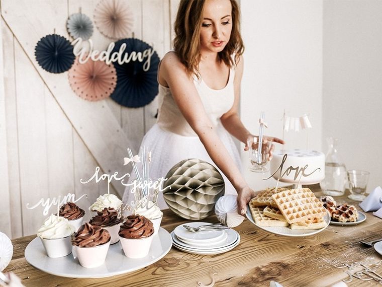 PartyDeco, rozety dekoracyjne, elegant bliss, 5 szt.