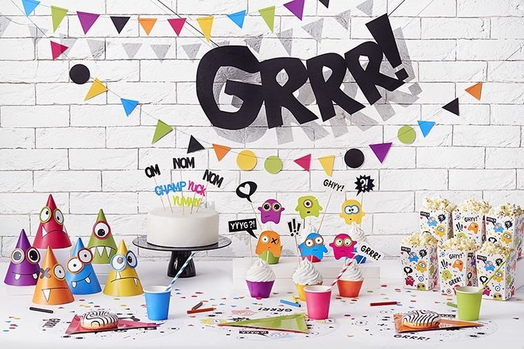 PartyDeco, słomki papierowe, paski, czerwone, 19,5 cm, 10 szt.