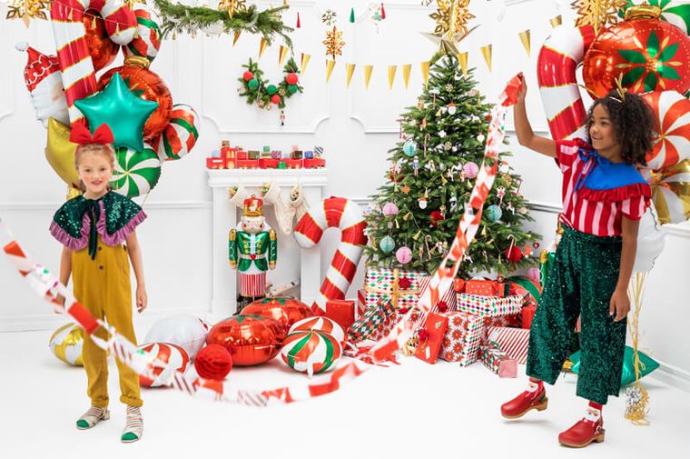 PartyDeco, stojący balon foliowy, dziadek do orzechów, 34-85 cm