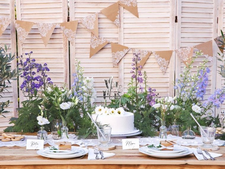 PartyDeco, stojaki na winietki, serca, srebrne, 10 szt.