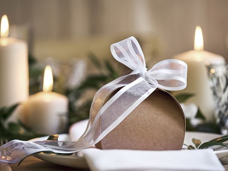 PartyDeco, tasiemka ozdobna szyfonowa, biały, 25 mm, 25 m