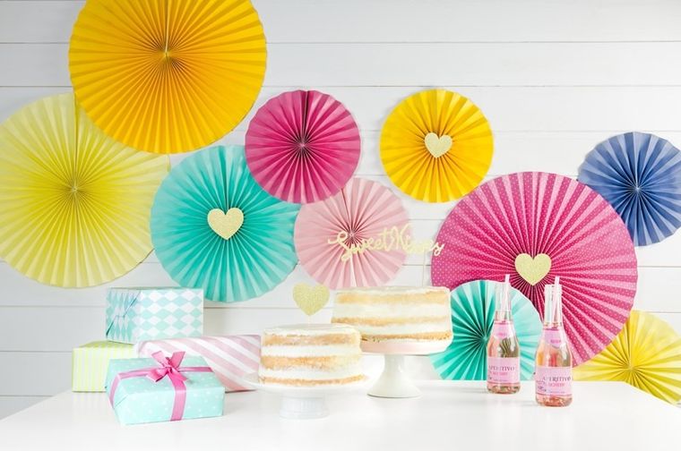 PartyDeco, toppery, dekoracje do muffinek, Sweet Love-serca, 11 cm, 6 szt.