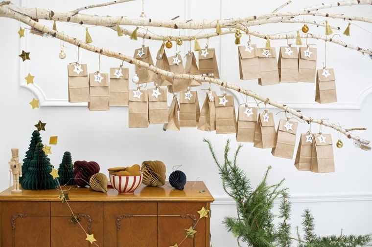 PartyDeco, torebki, kalendarz adwentowy, 24 szt.