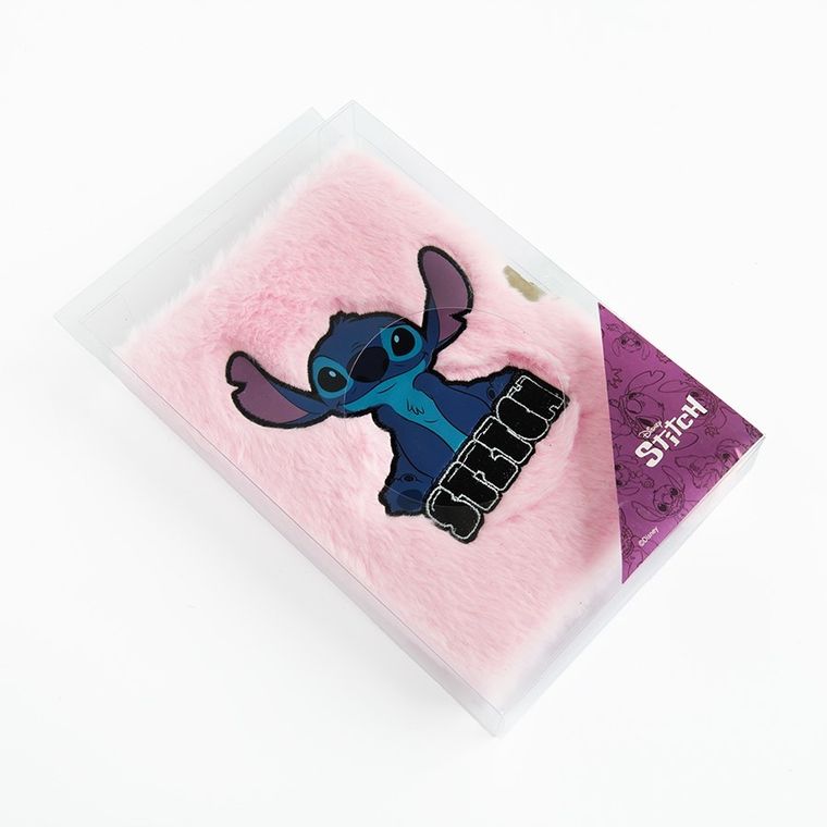Paso, Lilo i Stitch, pamiętnik z kłódką, pluszowy, A5, 96 kartek, linia, różowy