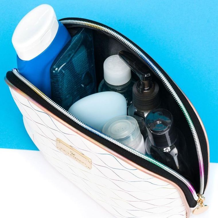 Peterson, kosmetyczka, 1-komorowa, biało-kolorowa