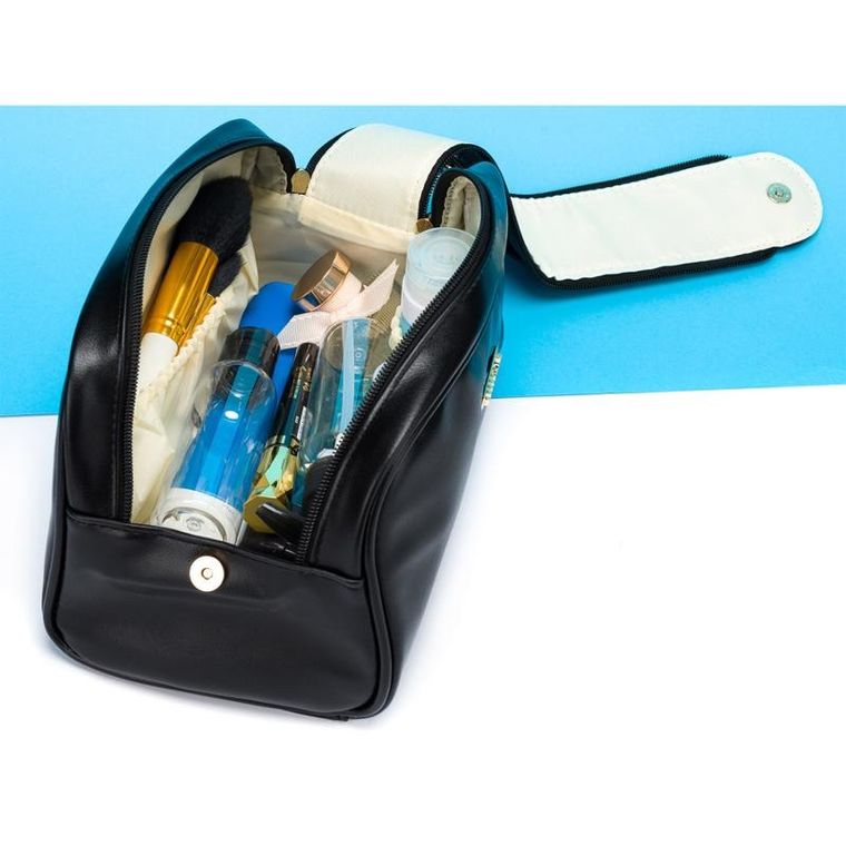 Peterson, kosmetyczka podróżna, klasyczna, kolor czarny