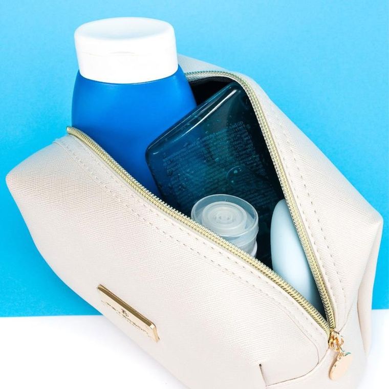 Peterson, kosmetyczka prostokątna, beżowa