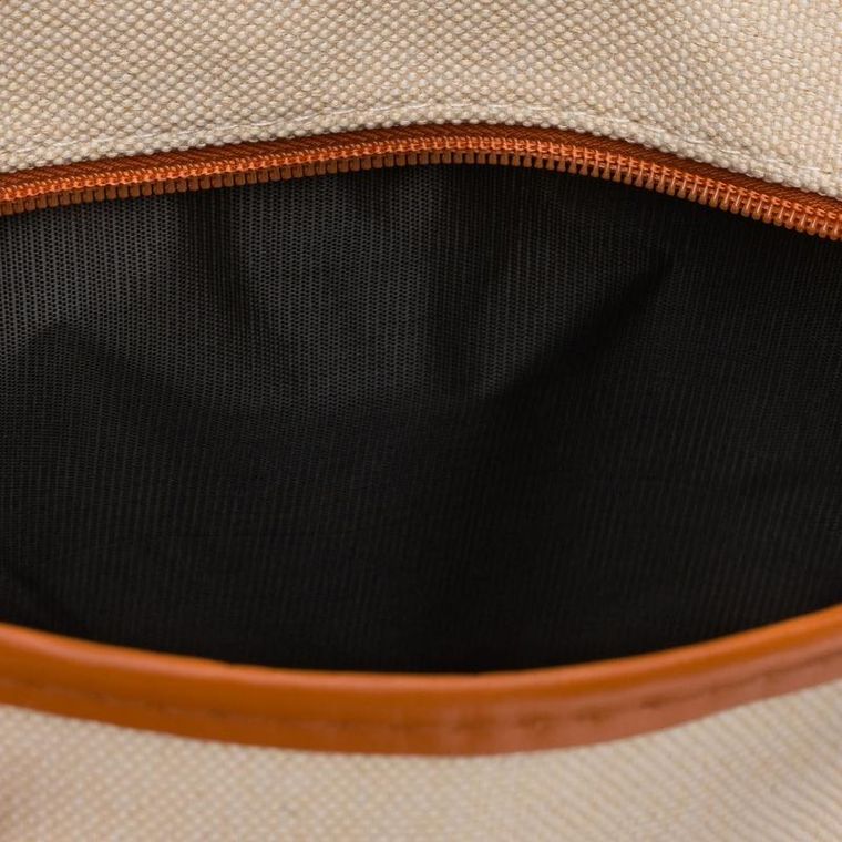 Peterson, kosmetyczka torba, tkanina syntetyczna, beżowo-brązowa