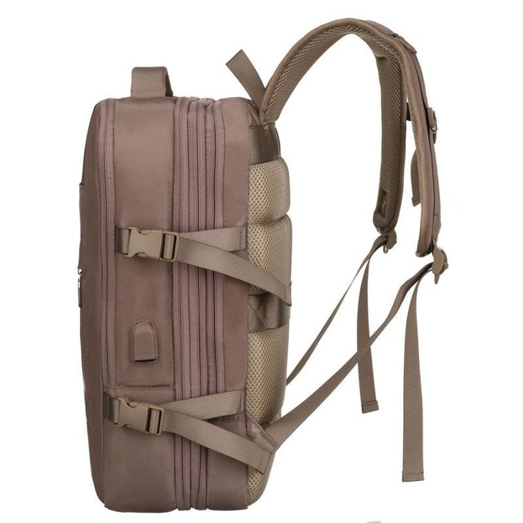 Peterson, plecak podróżny z portem USB, beżowy