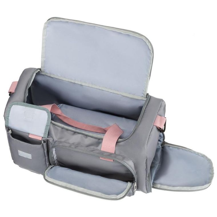 Peterson, sportowa torba podróżna, szaro-różowa