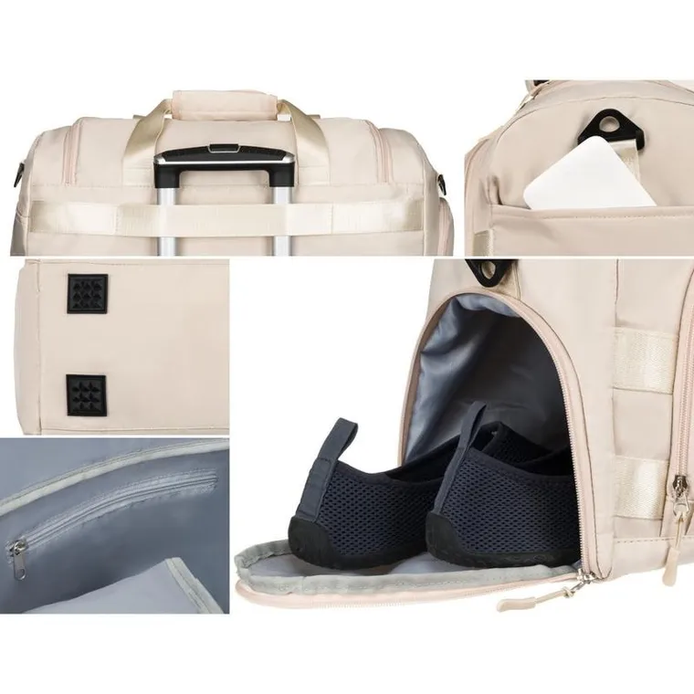 Peterson, torba podróżna, beżowa