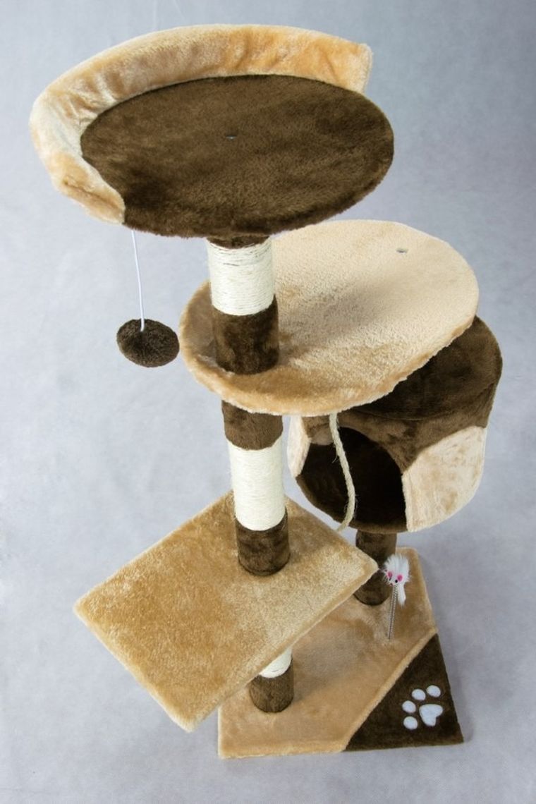 Pethaus, drapak, domek dla kota, beżowo-brązowy, 112 cm